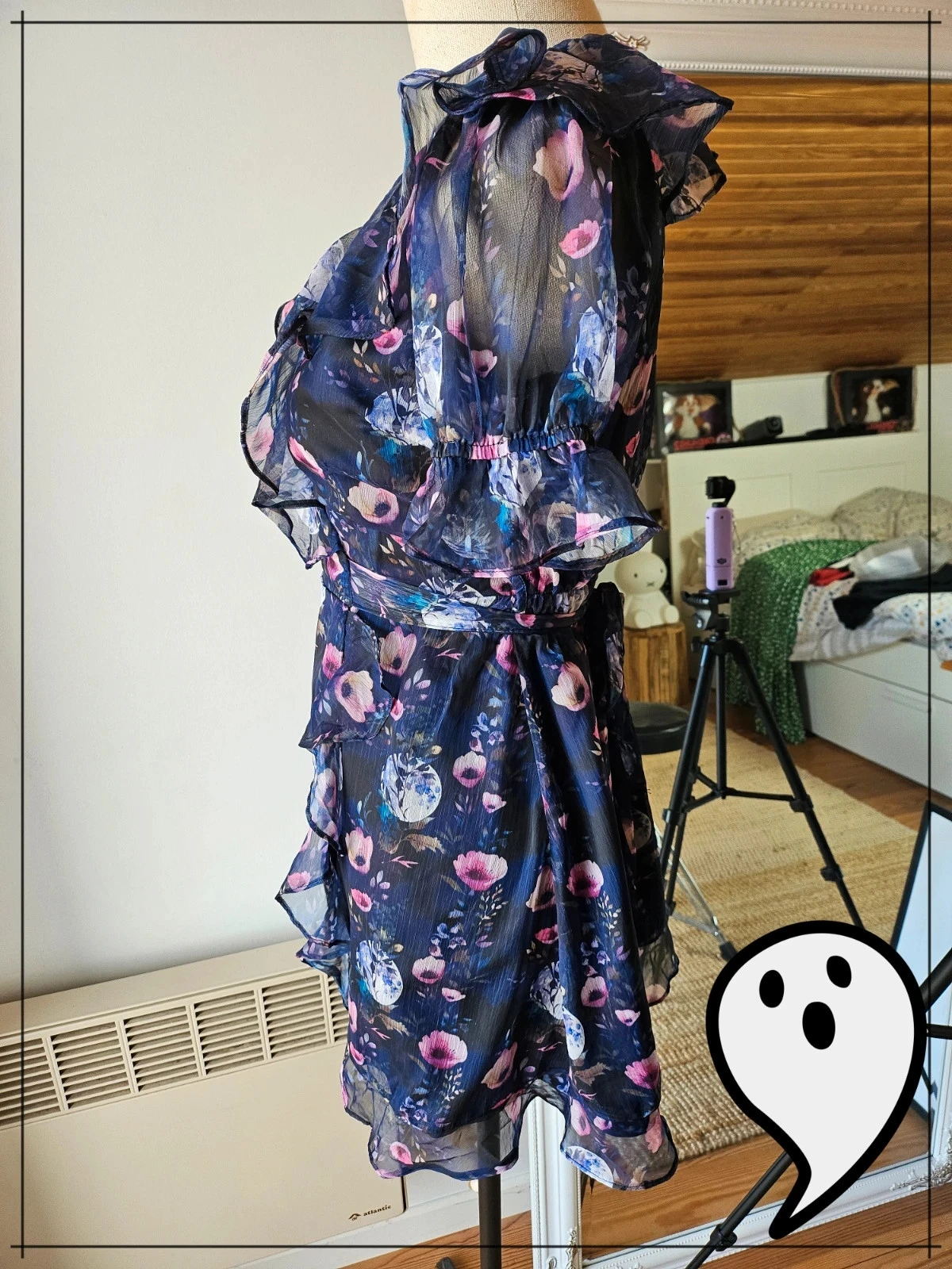 Vestido Killstar com flores góticas, bruxinha, floral, fofo – photo 4